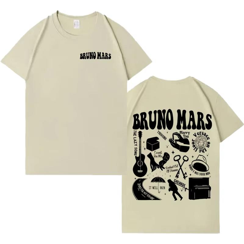 Singer Bruno Mars Tshirt Hip Hop Hipster 2026 Spring Summer New Men Women Aesthetic Casual Tshirt Fashion Gothic Short Sleeve