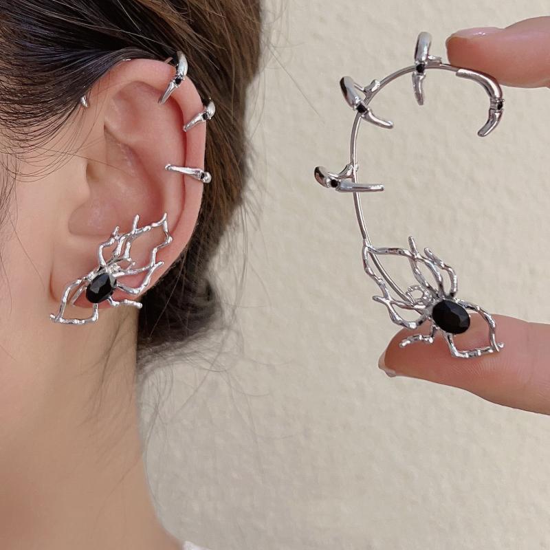 Hiphop Punk Spider Earrings Fashion Women Irregular Claw Earrings No Pierced Ear Cuffs Party Jewelry Valentine's Day Gifts