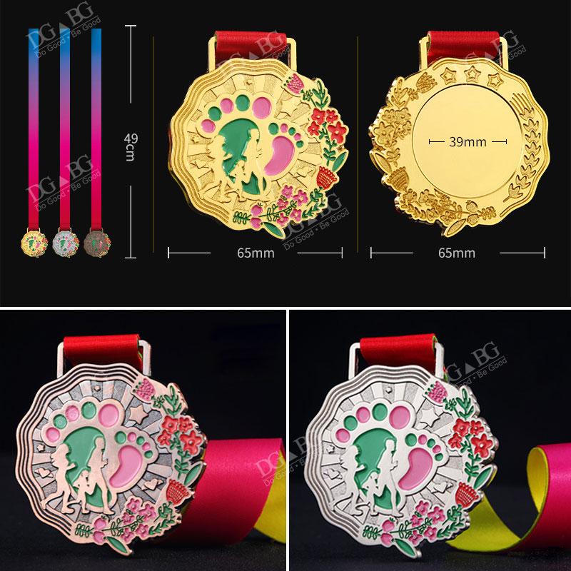 Marathon Gold Winner Award Medals With Neck Ribbon 3D Running Runner 1St 2Nd Trophy Various Sport Souvenir Prize Gift Customized