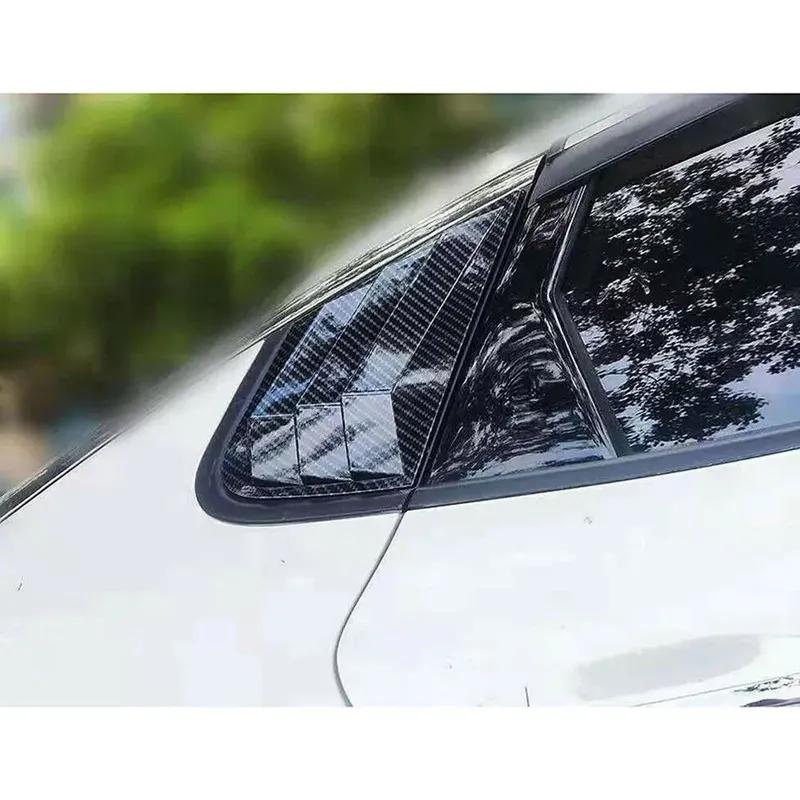 For Kia Optima K5 Sedan 2016- Car Rear Louver Window Side Shutter Cover Trim Sticker Vent Scoop ABS Carbon Fiber Accessories