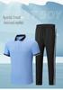 Summer Sports Quick-Dry Ice Silk Polo & Shorts Set for Men