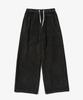 TOFFEE Corduroy Wide Elastic Pants (Black)