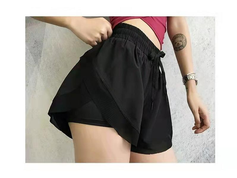 Damen High-Waist Schnelltrocknende Sommer Lauf-Yoga-Shorts