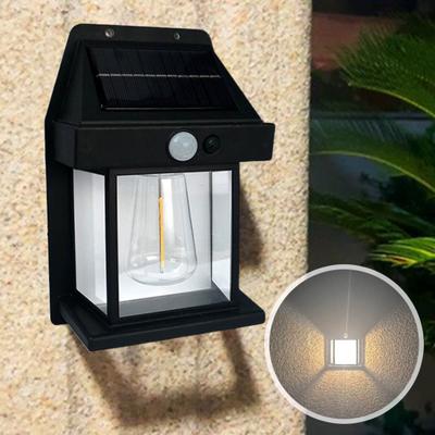 Solar Wandleuchte 3 Beleuchtungsmodi IP65 Wasserdicht Automatisches Ein/Aus Kabellose Bewegungsmelderlampe Außen Gartenleuchte