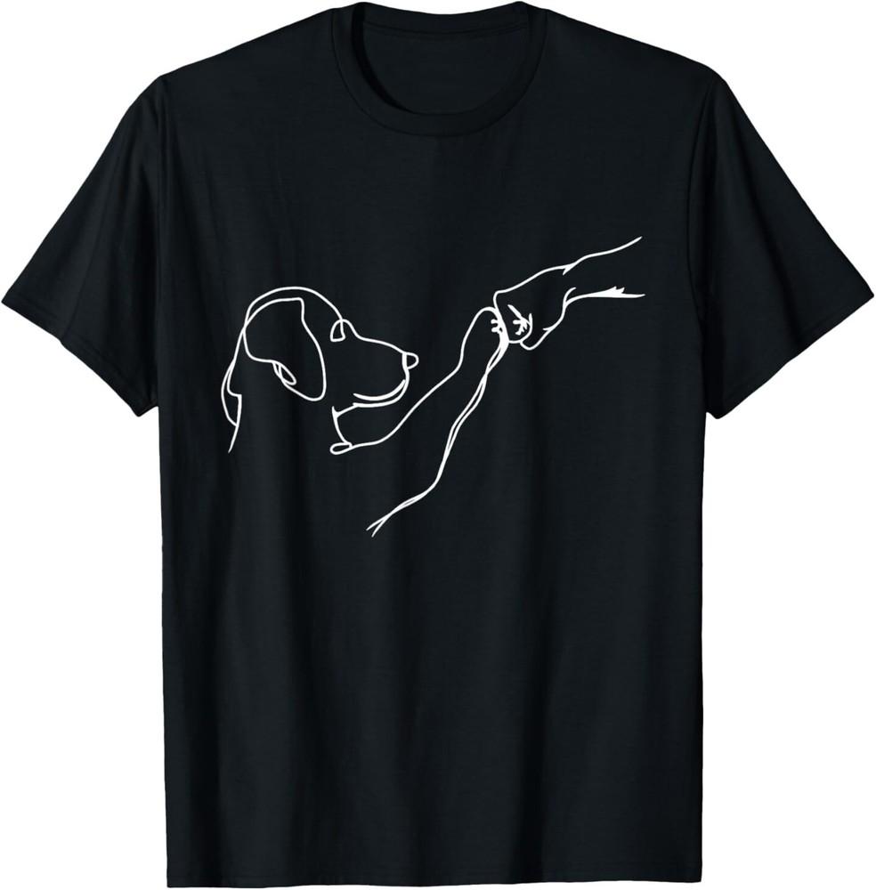 

Dog And People Punch Hand Dog Man Friendship Bump Dog s Paw T-Shirt 3XL