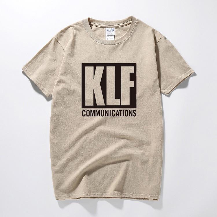 The Klf Communications Letter Printed Unisexs Unisex T Shirt Tshirt 2024 New Short Sleeve O Neck Cotton Tshirt Tee Camisetas Hombre