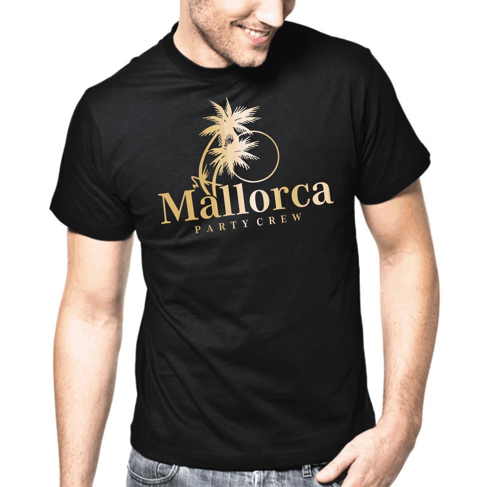 Men s and Women s T-shirts Mallorca Party Crew Malle Vacation Party Sayings Gift Funny Comedy S