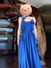 Elegant Blue Spaghetti Strap Halter Neck Maxi Dress for Women - 2026 Summer Resort Collection, Sanya