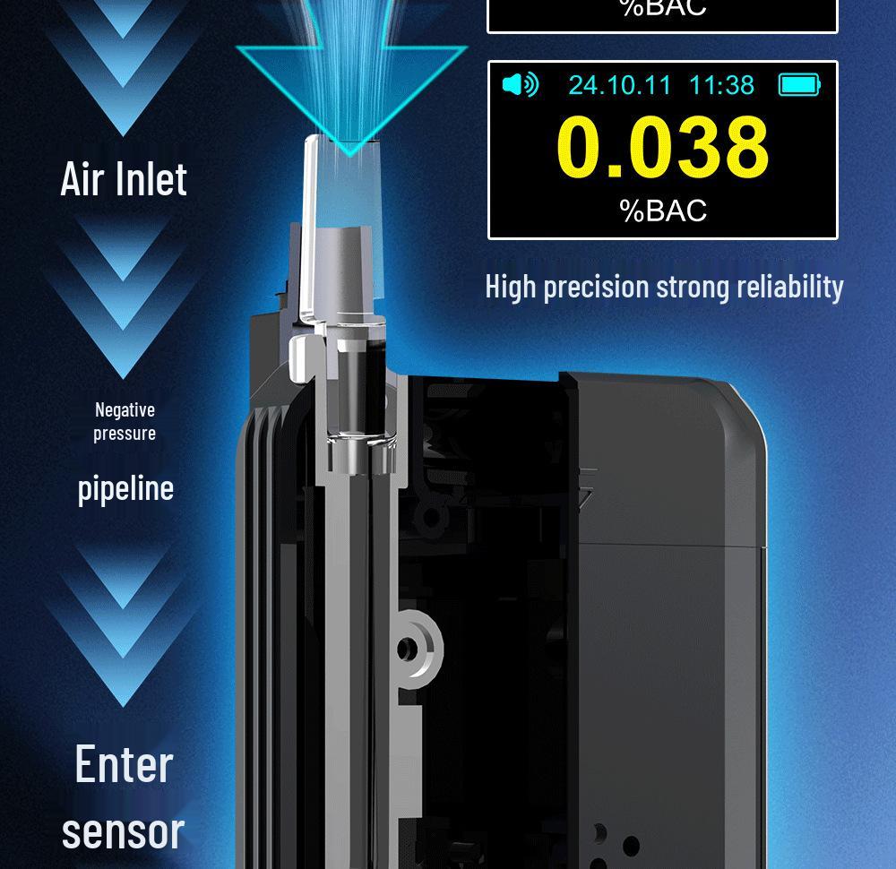 Compact Personal Breathalyzer - Portable Alcohol Tester for Home Use