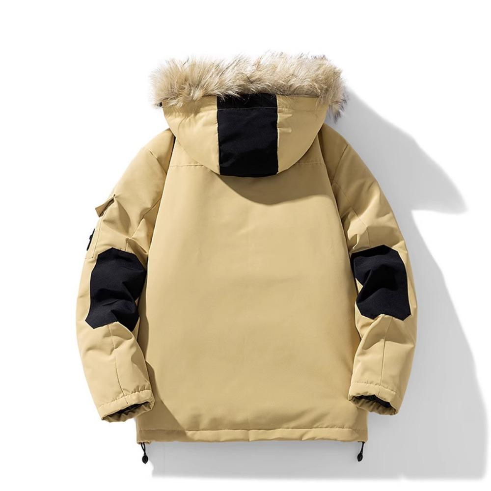 Tooling Pie Overcomes Padded-Padded Men's Winter New Trend Brand Thickened Fur Collar Hooded Padded-Padded Jacket