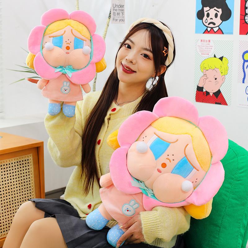 Kawaii Plush Toys Cartoon Crybaby Crying for Love Toy Sad Club Shy Girl Stuffed Dolls for Modern Home Decoration Birthday Gifts