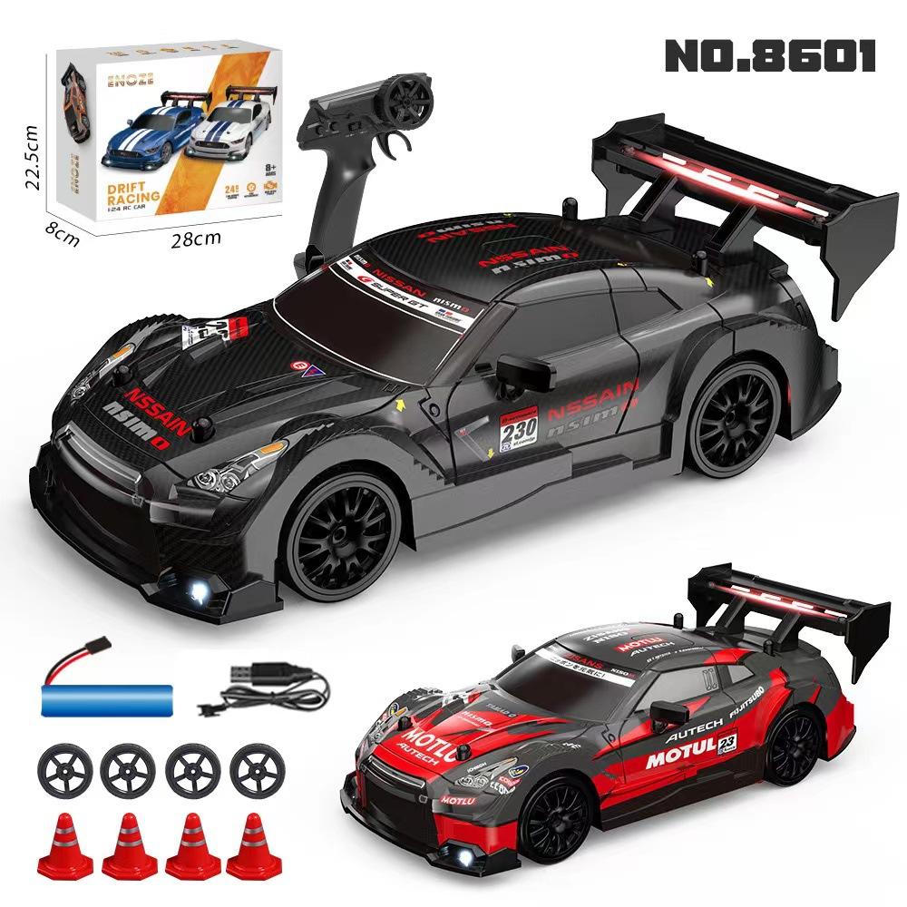 Rc Mini Remote Control Car 2.4G Four-Wheel Drive High-Speed Drift Car Ae86 Charging Remote Control Car Gtr Simulation Car Model