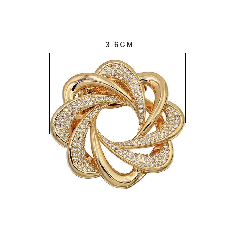 Silk Scarf Buckle Knotted Buckle At The Corner Of Clothes High-end Dual-use Luxury Brooch Female Corsage Pin Scarf Accessories