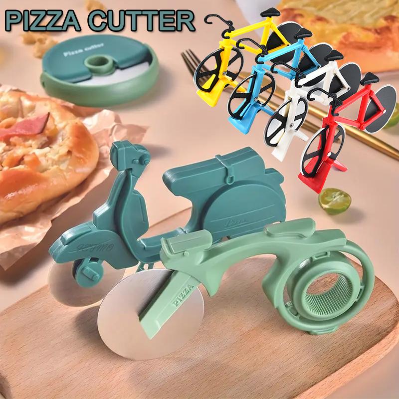 Motorcycle Pizza Wheel Cutter, Creative Bicycle Plastic Pizza Knife,Kitchen Gadgets Perfect For Slicing And Serving Pizza