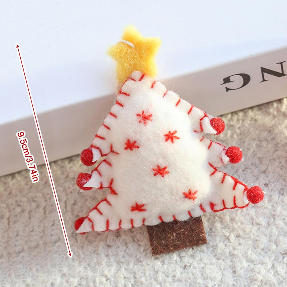 Wool Felt Christmas Pendants Hand Sewing Felt Snowmen Xmas Tree Wreath Socks Gloves Hanging Ornaments Party Decor