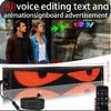 AI voice control Demon Eyes Car LED Display Programmable Flexible LED Display Soft Sign Board Pixel Custom Led Panel Christmas