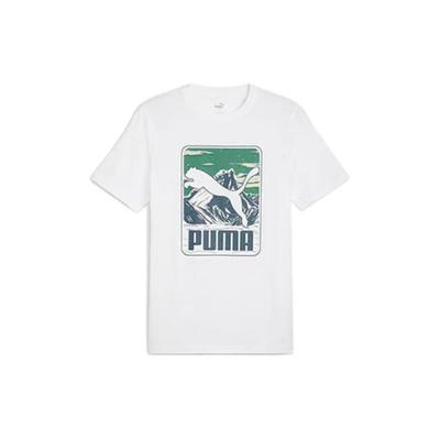 Retro American Sports Casual Breathable Printed Crew Neck T-Shirt Men Tops White 684761-02