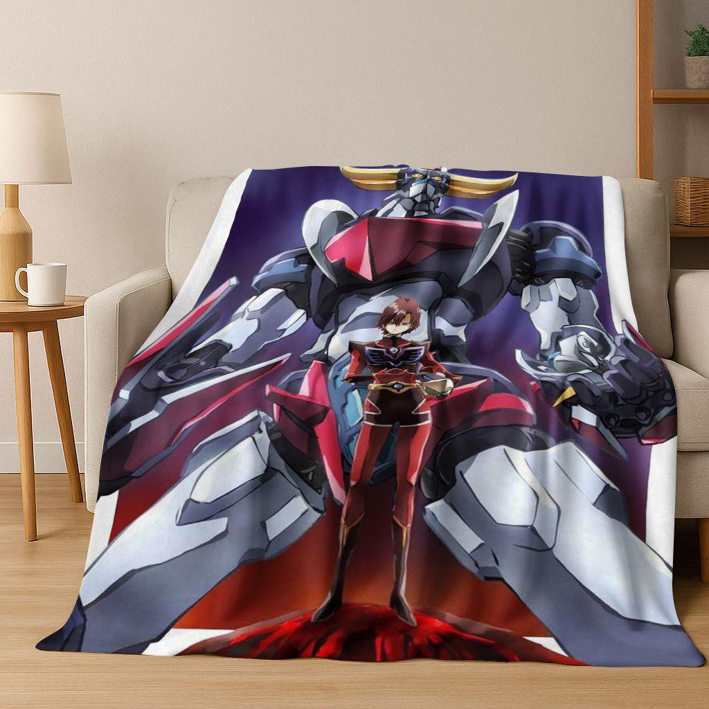 26 Style UFO Robot Grendizer U Cartoon Flannel Blanket,Cozy Soft Throw Blanket for Home Bedroom Bed Sofa Picnic Cover Gift Kid