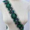 RM-801 Handmade Rhinestone Lace Trim Applique Sequin Beaded Trim for Dress