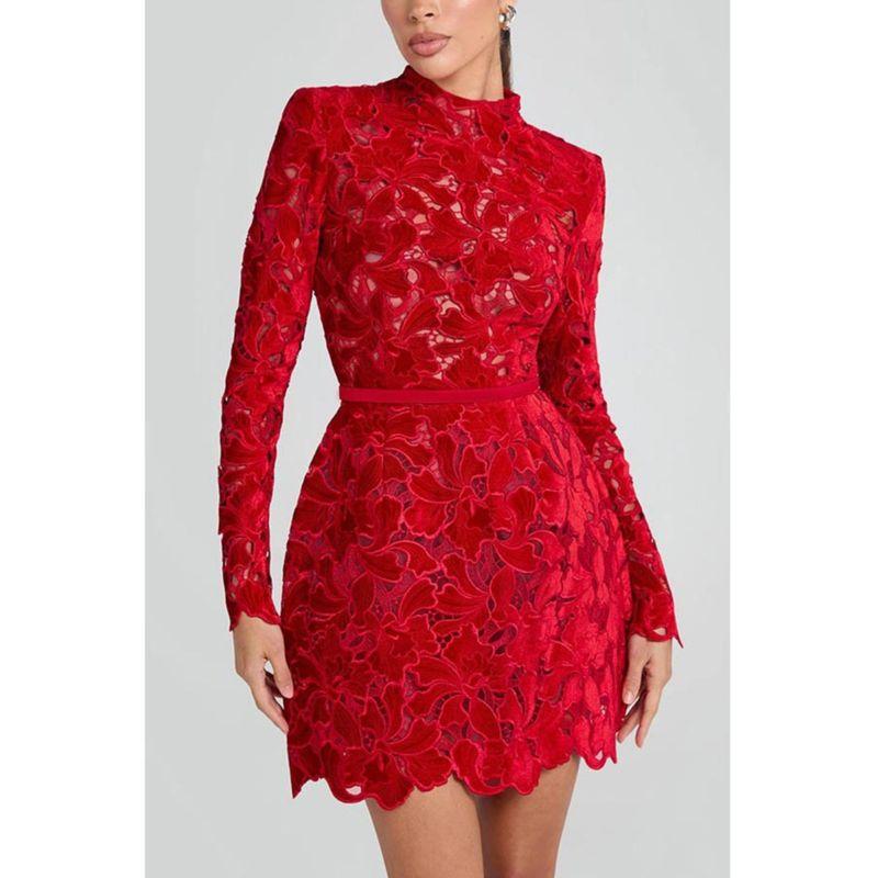 Temperament Long Sleeve Zip-up Fashion Party Dress Autumn and Winter Party Dress Party Winter Dress