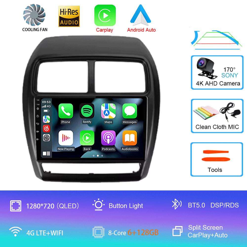 For Mitsubishi ASX 1 2016 2017 2018 2019 2020 - 2022 Android 14 Car Radio Player DSP Carplay 8G 256G Stereo No 2 Din DVD Screen