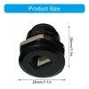 RJ12 6P6C Female Panel Mount Sockets Threaded Installation Kit for DSL Splitter Communication Systems
