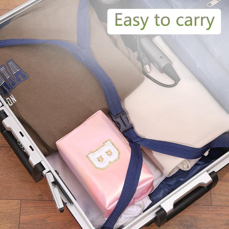 Octagon Bag Embroidery Alphabet Makeup Bag Large Capacity Toiletry Bag Travel Storage Bag Clutch Bag