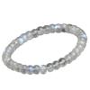 Hongchu Crystal Natural blue moonlight drum beads bracelet Blue Moonstone Straight-Cut Barrel Bead Bracelet