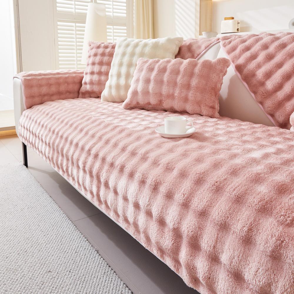Internet Celebrity Sofa Cushion Autumn And Winter Thickened Plush Seat Cushion Non-Slip Sofa Cover  New Backrest Seat Cover