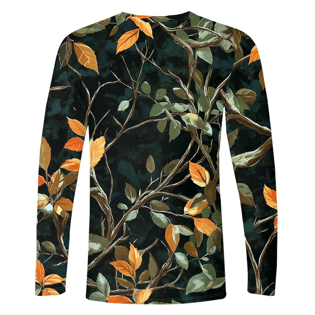Men's T Shirt O-Neck Clothing Apparel Outdoor Long Sleeve Print Fashion Designer Vintage