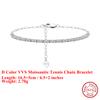EFFIE QUEEN 925 Reinsilber 14 Karat Gold Moissanit Tennisarmband Luxuriöser Schmuck für Damen Hochzeitsfeier Bankett Geschenk MOB05