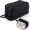 Multicolor Macaron Double Window Pencil Case – Stylish and Multifunctional Stationery Bag for Students