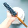 Anti Static Wood Natural Boar Bristle Hair Round Brush Hairdresser Styling Tool Teasing Brush For Hair Curly Comb Barber Salon