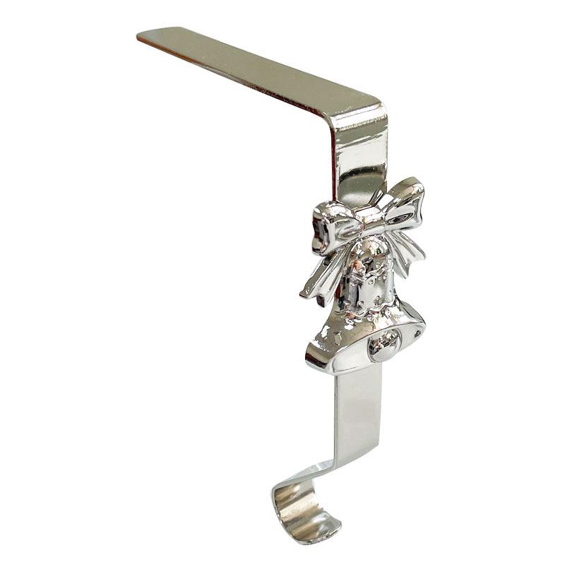 Strumpfhalter für Kaminsims Set aus 4 Stück, Wiederverwendbare Weihnachtsstrumpf-Haken, Beschädigungsfreier Xmas-Hänger für Kamin-Kaminsims Klemmständer Weihnachtsdekoration