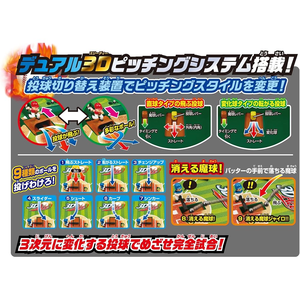 Epoch (EPOCH) Baseball Board 3D Ace Standard ST Mark Certified Toy Age 5 and Up Game Players: 2 E...
