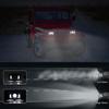 4x6 Inch LED Headlights 45W 9?32V DC IP68 Waterproof White Red DRL High Low Beam Turn Signal Lamp