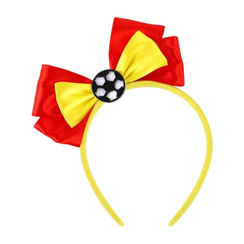 Teen Soccer Bowknot Shape Headbands Woman Student Cheerleading Game Gatherings Hairband Plastic Carnivals Hair Hoop