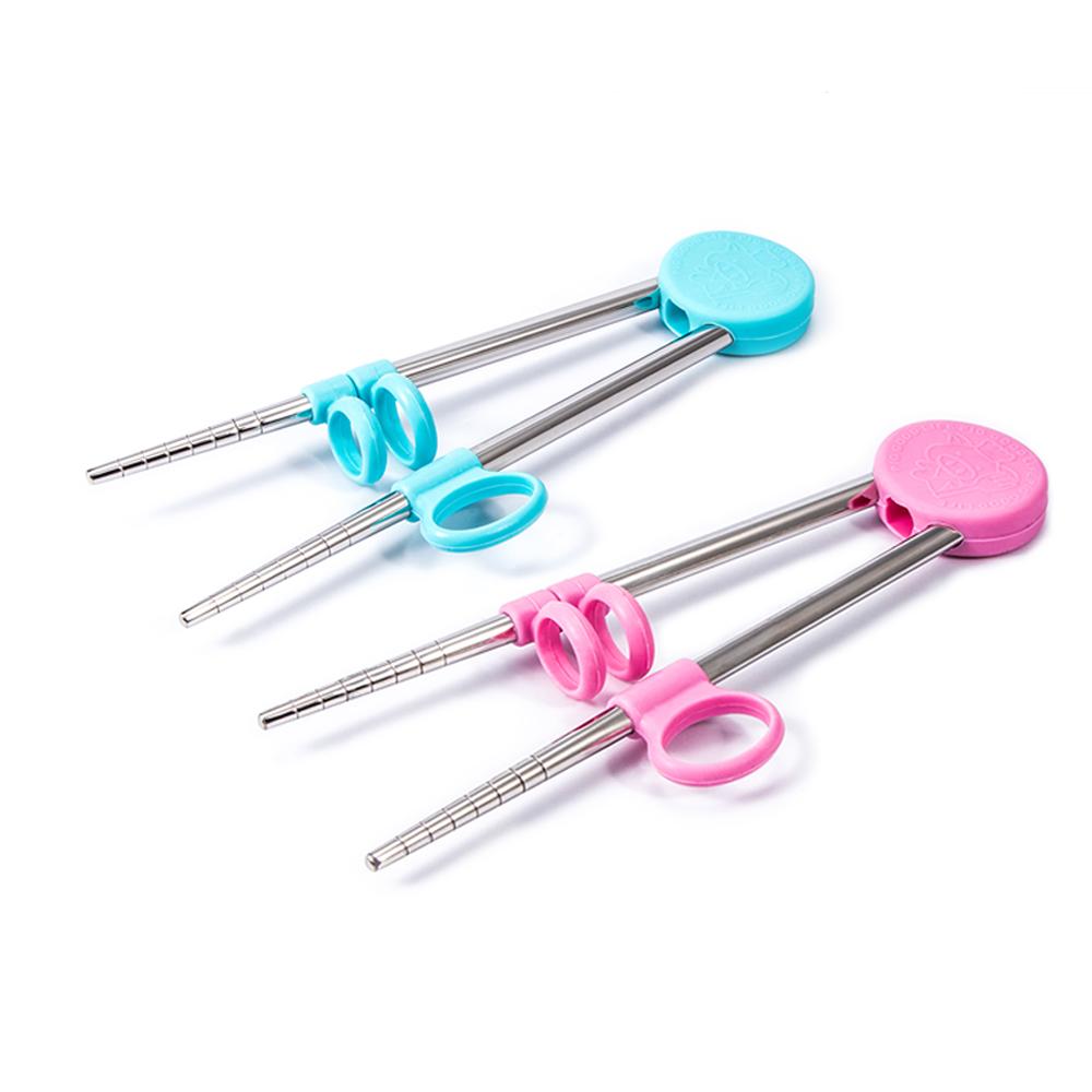 Cute Pig Baby Enlightenment Cartoon Children Stainless Steel for Kids Training Chopstick Learning