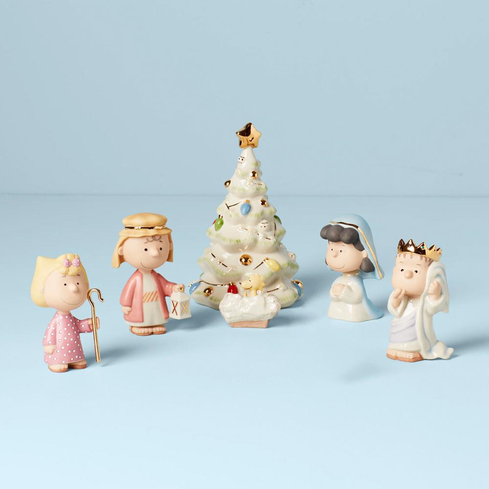 Crafts resin peanut Christmas tree cartoon ornaments custom For The Holidays The Christmas Pageant Peanuts Nativity Set Orig