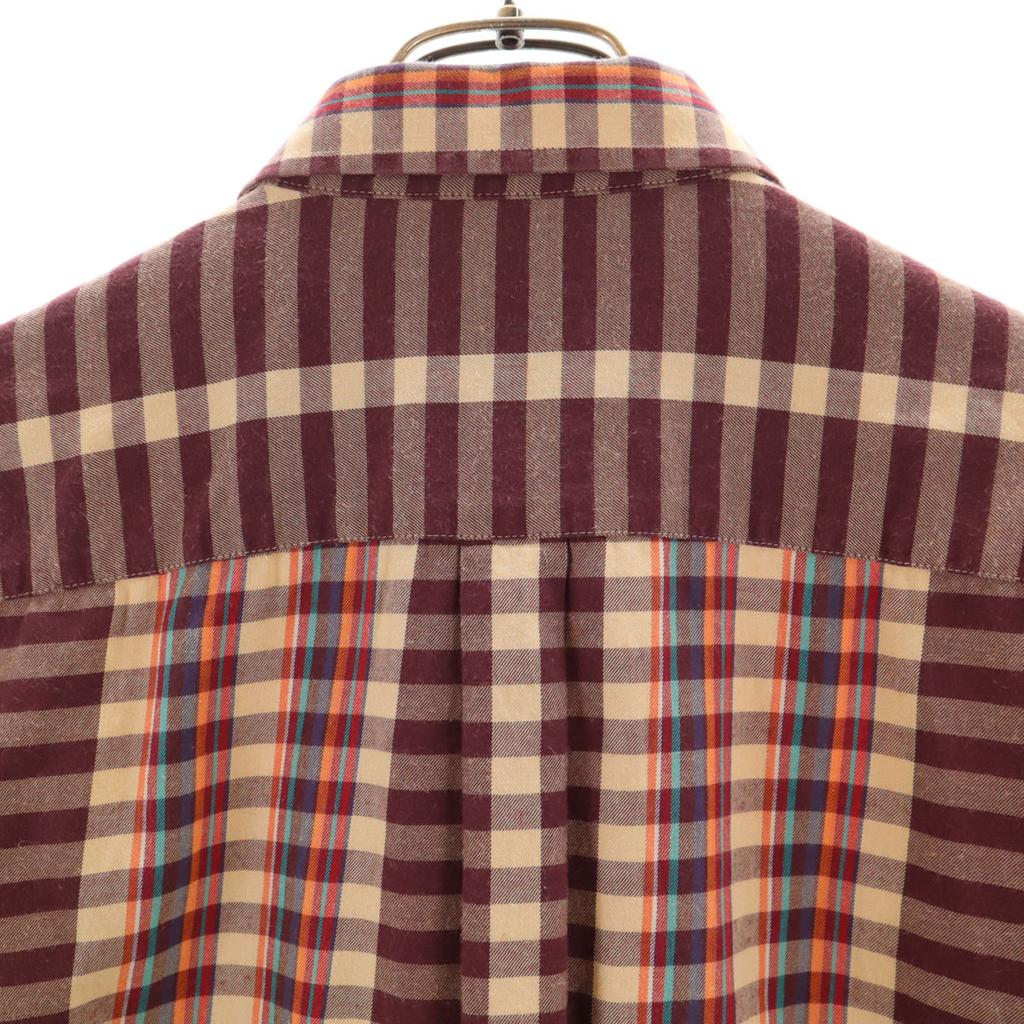 patagonia Check Pattern Long sleeve shirt S Beige 53837 Outdoor Men's Used