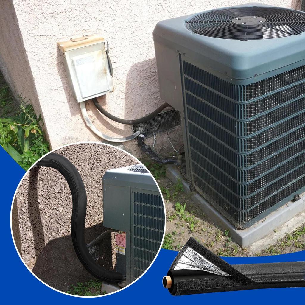 Air Conditioner Hose Protection Cover AC Pipe Hose Cover Wrap Insulation Hose Duct Vent Cover Dustproof Easy Installation
