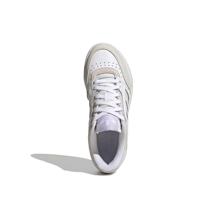 Adidas Originals Drop Step Low Non-Slip Durable Low-Top Skate Shoes Women Sneakers White Purple HP2328