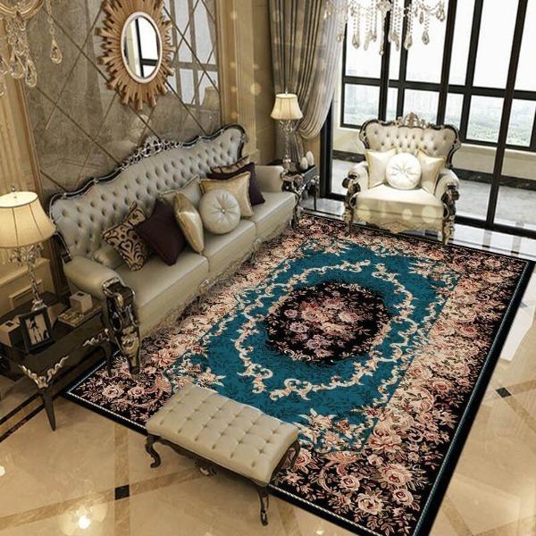 European Style Living Room Carpet Sofa Coffee Table Carpet Large-area Bedroom Bedside Carpet