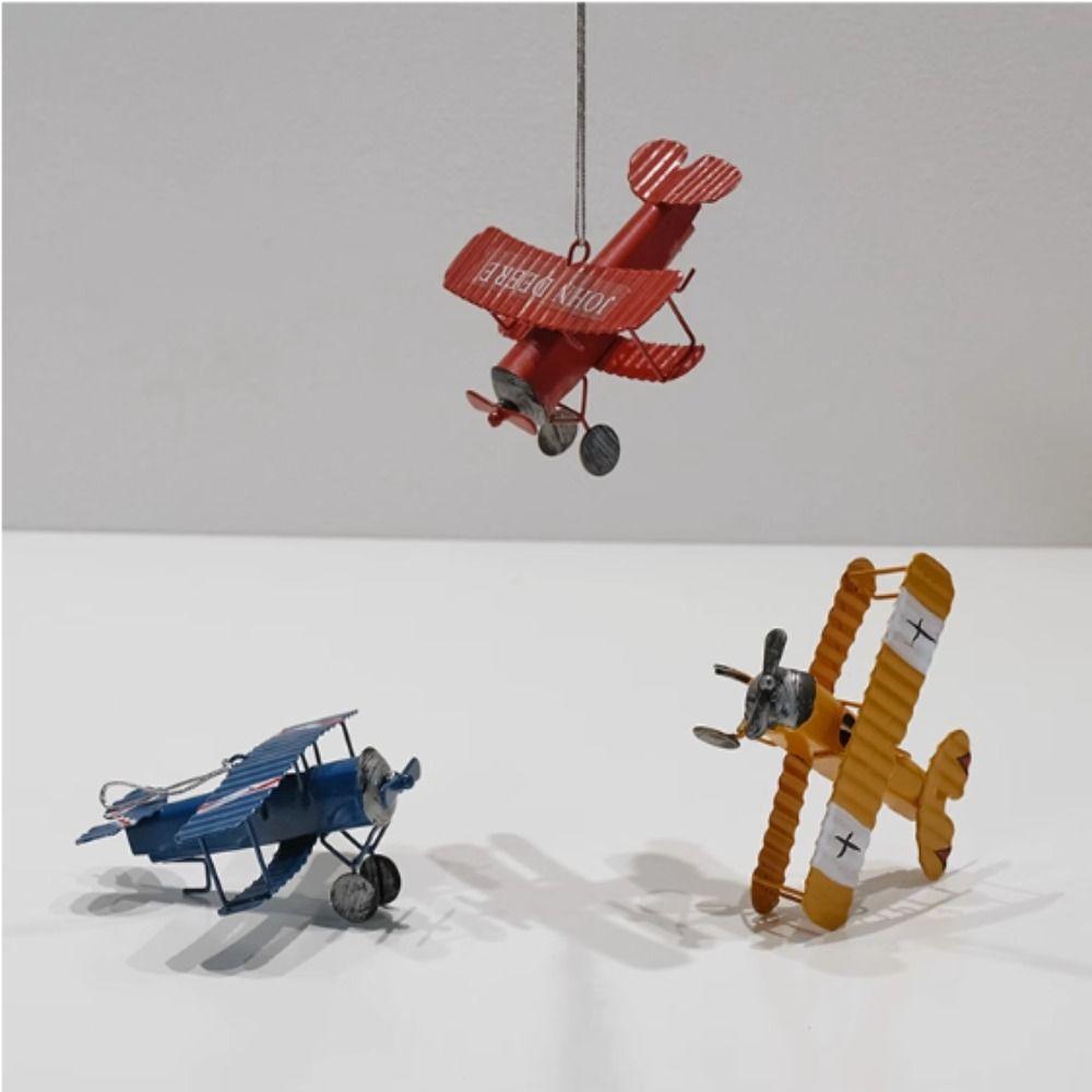 Iron Art Aircraft Figurines Can be Hung Metal Crafts Creative Desktop Props  Shop Window Display