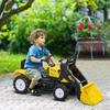 Children's Wheel Loader, Movable Shovel, Horn, Pedal Drive, Ages 3+, Metal Frame, Yellow, 114 X 41 X 52 Cm