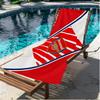 Football Team Print Beach Towel, Versatile Lightweight Absorbent Beach Towel for Pool Surf Yoga Bathroom, Perfect Birthday Holiday Gift
