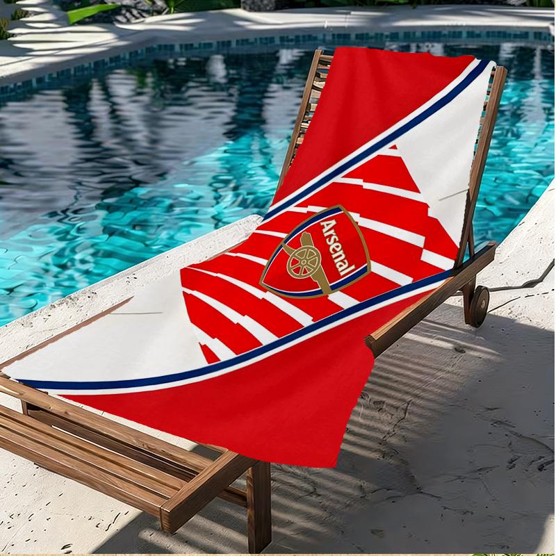 Football Team Print Beach Towel, Versatile Lightweight Absorbent Beach Towel for Pool Surf Yoga Bathroom, Perfect Birthday Holiday Gift