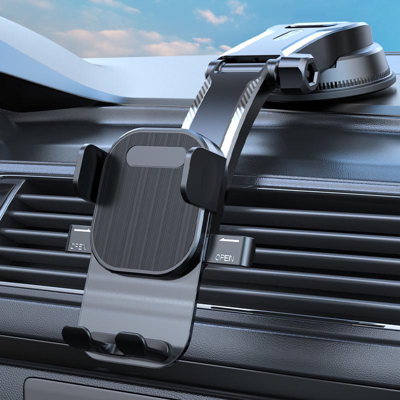 Automatic Lock Car Phone Holder with Dashboard Suction Cup and Air Vent Mount
