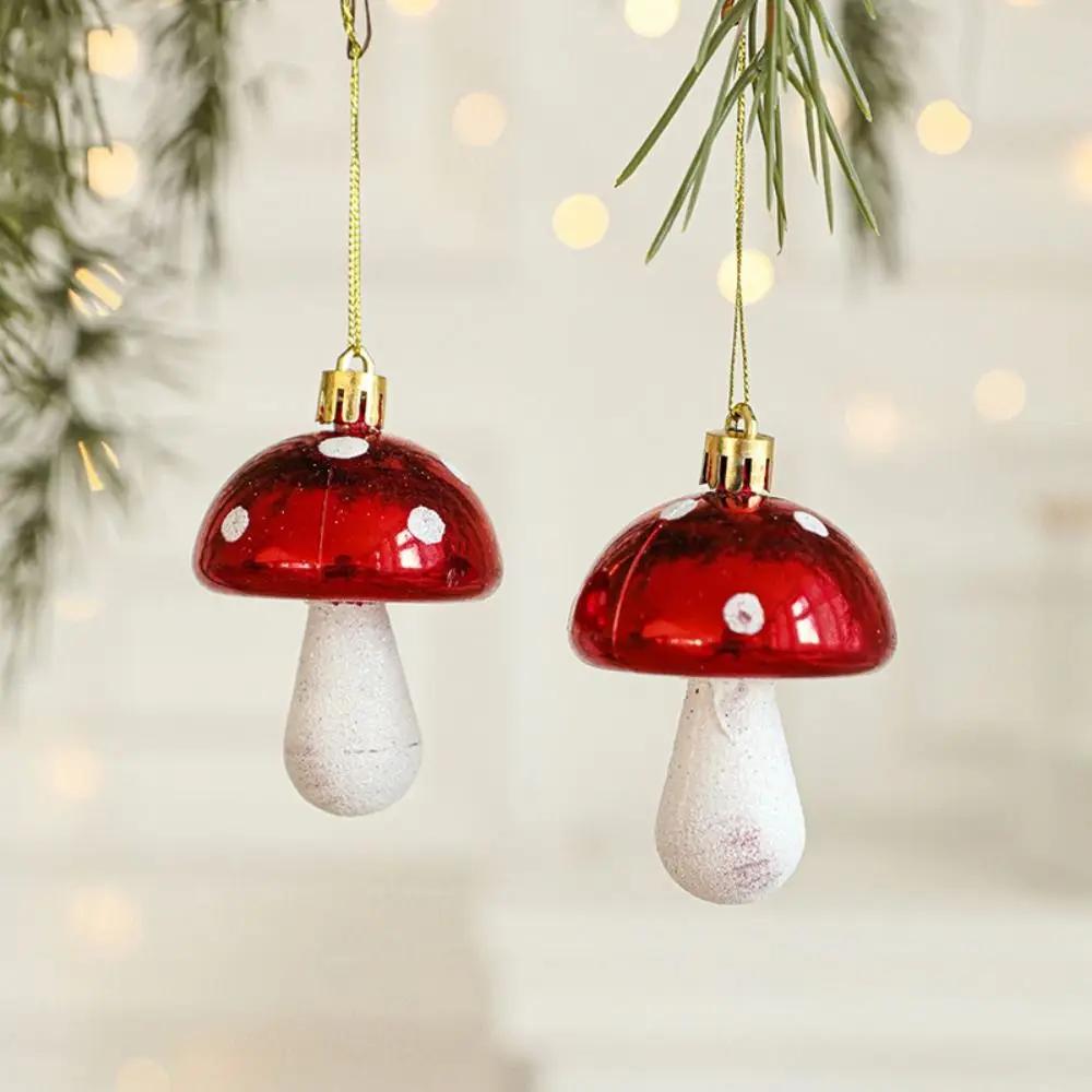 2PCS Red&white Christmas Hanging Decoration Plastic Santa Clause Christmas Tree Ornament Festival Party Supplies Xmas Baubles