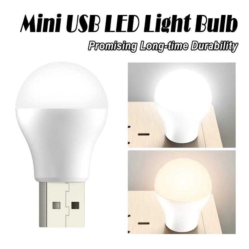 10 Packs Mini Portable Cool White USB LED Night Light, Eye Protection Book Reading Lamp, Interior Bedside Lighting Small Bedroom Room USB Plug Lamp